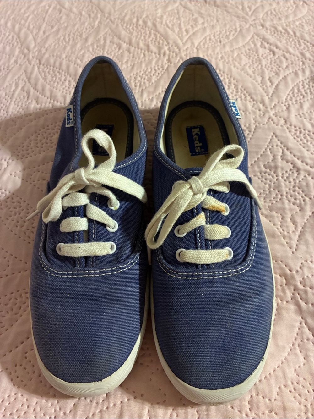 Keds Kids Canvas Sneakers in Navy with White Laces